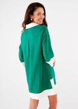 Load image into Gallery viewer, Piper Caftan Kelly Green White Linen

