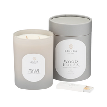 Load image into Gallery viewer, Wood House 2-wick candle
