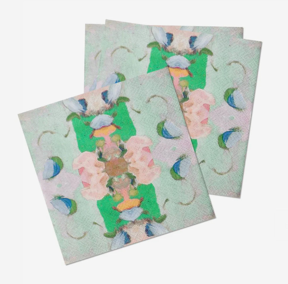 Monet’s Garden Green cocktail napkins