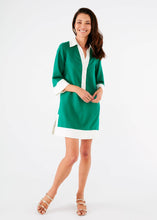 Load image into Gallery viewer, Piper Caftan Kelly Green White Linen
